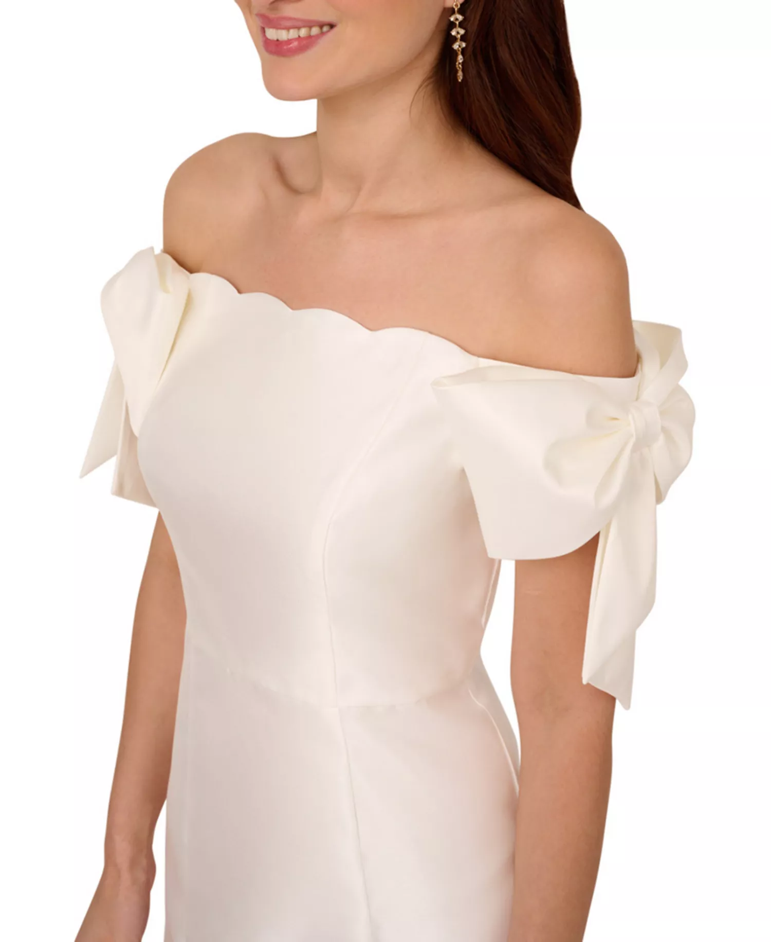 Off-Shoulder Bow Sleeve Cocktail Dress - View 3